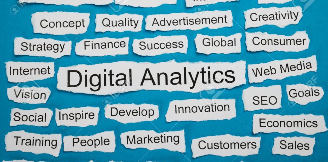 Word Digital Analytics On Piece Of Paper Salient Among Other Related Keywords